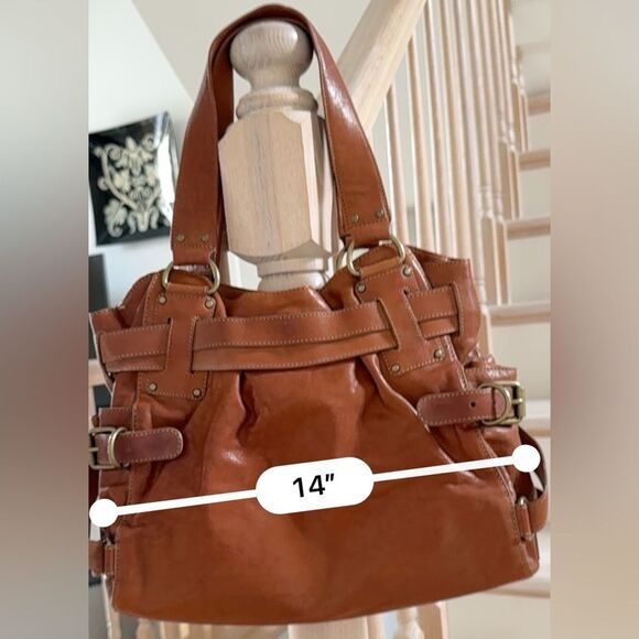 KOOBA LENA Large Leather Buckle Bag in Honey Tan - Picture 11 of 14